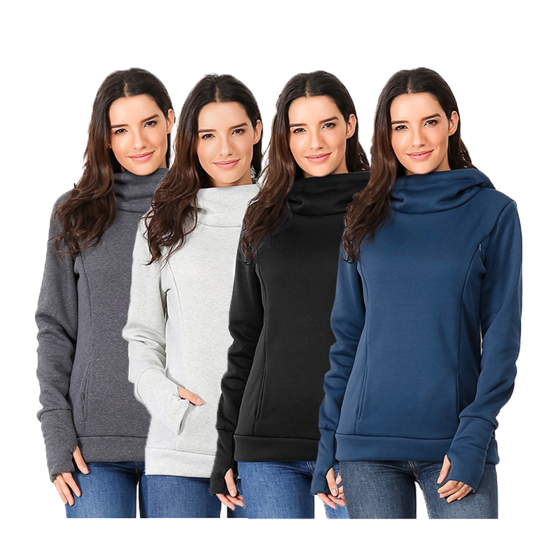 Màu sắc rắn có in áo hoodie điều dưỡng